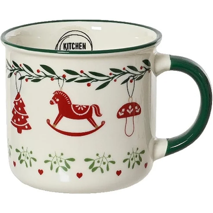Weihnachtstasse Tasse Weihnachten Schaukelpferd Winter-Kaffeetasse Glühweintasse – Bild 1