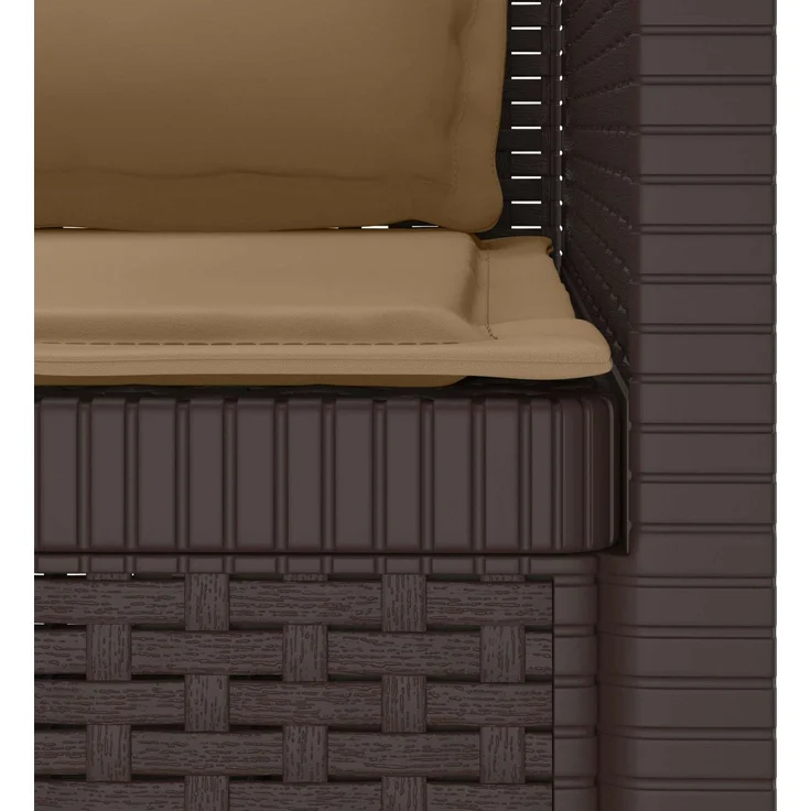 vidaXL 1-Sitzer Sessel mit Kissen Rattan-Look PP Braun 8011874 – Bild 7