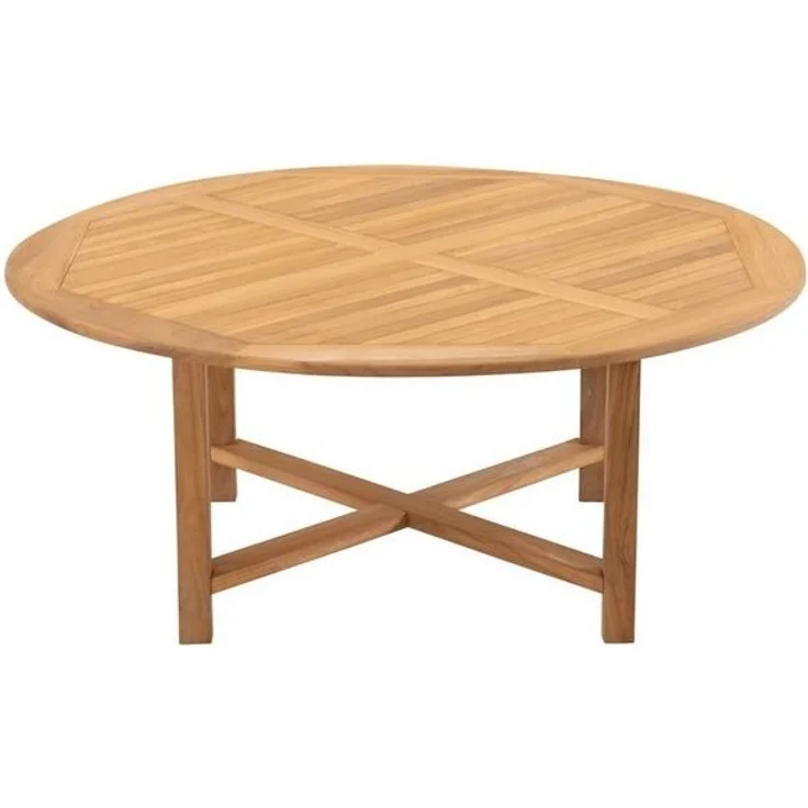 Lesli Living Gartentisch Gartentisch Tafel Teak Holz Ø120x75cm – Bild 2