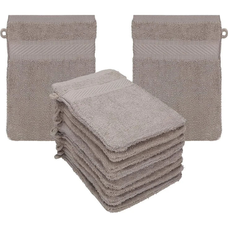 Betz Waschhandschuh 10 Stück Waschhandschuhe Palermo Frottee Größe 16 x 21 cm