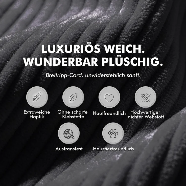 COMHOMA Ecksofa mit Schlaffunktion, 255cm Corduroy Modulares Boneless Couch mit Chaiselongue & Rücken-Metallgestell, L-Form Schlafsofa mit offenem Design, Kissen & Seitentaschen,für Wohnzimmer,Schwarz-L – Bild 11