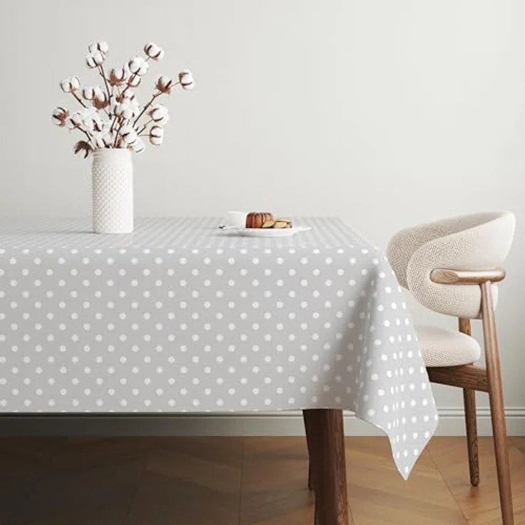 Martina Home Wachstuch-Tischdecke, grau, 240 x 140 cm – Bild 4
