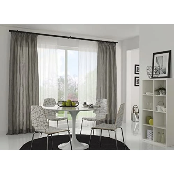 Gardinia Gardinenstange Innenlauf Chicago Ø 20 mm schwarz-matt 160 cm – Bild 3