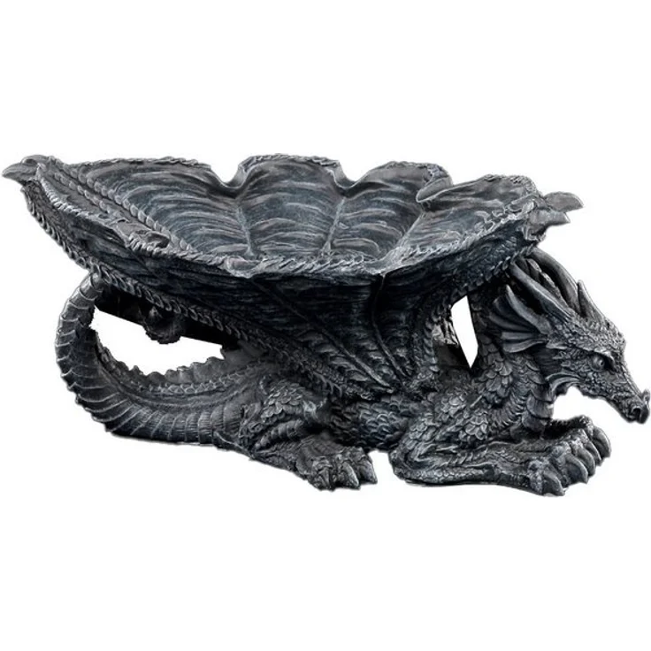 Figuren Shop GmbH Aschenbecher Drachen Aschenbecher oder Schale - Fantasy Dekoschalde Dekoration Asch – Bild 2