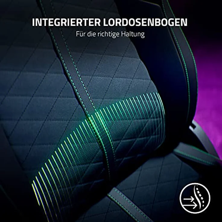 Razer Enki - Stuhl - Armlehnen - T-förmig - Neigen - Drehgelenk - hochdichter Polyurethan-Formschaum, Elastomer-Polyurethan (EPU) – Bild 8