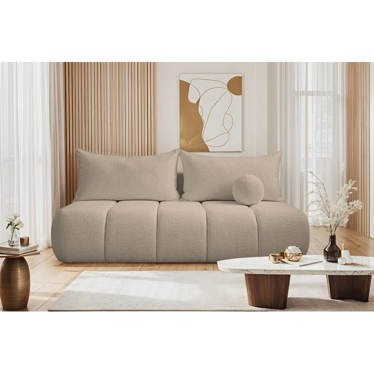 Kaiser Möbel Schlafsofa Dreisitziges Sofa PIANO mit Schlaffunktion, Komfortabel, praktisch und freistehend