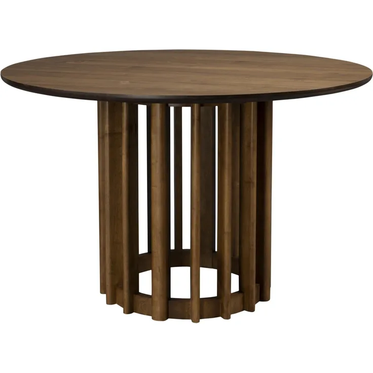 Esstisch BARLET Rund Ø 120 cm Walnussfurnierplatte von DutchBone
