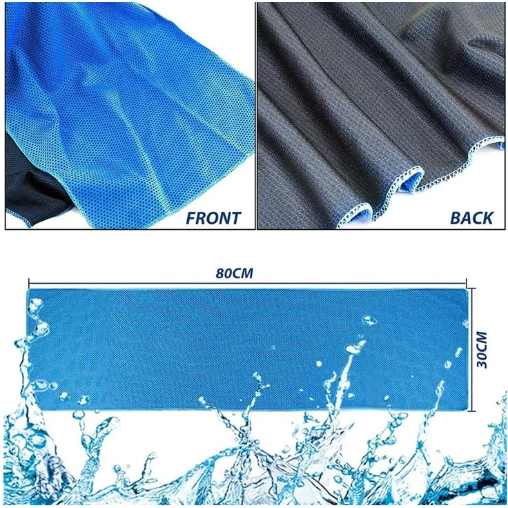 FELIXLEO Sporthandtuch 10 Kühlende Handtücher Mikrofaser Cooling Towel Fitness Strand, (10-St) – Bild 2