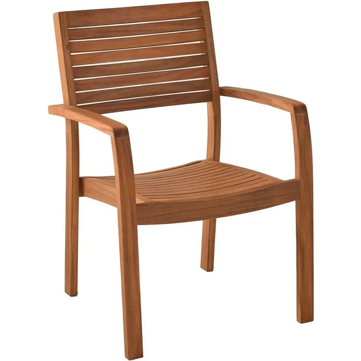 MERXX Garten-Essgruppe »Batavia«, (Set, 7-tlg, Tisch doppelt ausziehbar: 100x180/220/260x75 cm), moderne Landhausoptik in warmen Holznuancen – Bild 3