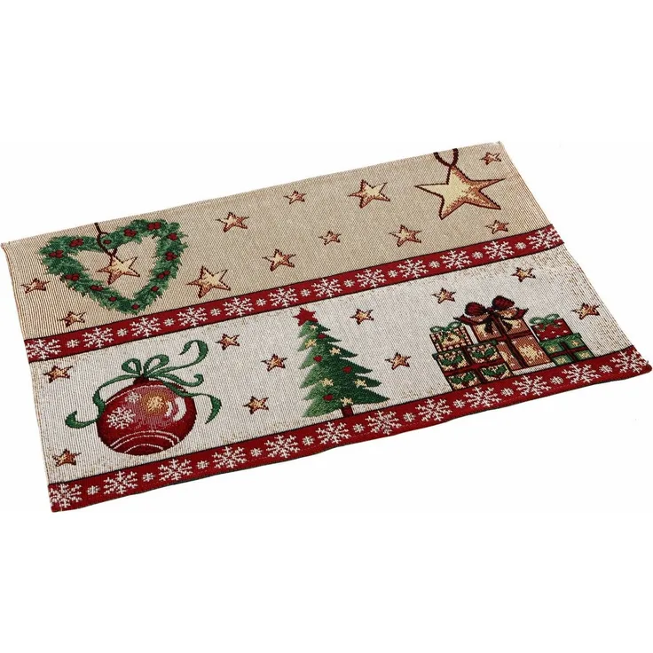 Dreams Platzset Gobelin, Weihnachtsdeko, (Set, 4-St), rechteckig, aus Stoff, waschbar