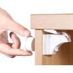 Norjews Baby Sicherheit Magnetisches Schrankschloss(10 Schlösser + 2 Schlüssel) | zum Kindersicherung Schloss für Schränke und Schubladen | Unsichtbare | Klebeband | Ohne Bohren oder Werkzeug |