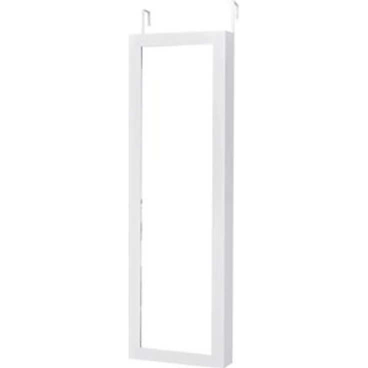 COSTWAY Schmuckschrank mit Ganzkörperspiegel, hängend, mit Haken, weiß – Bild 6