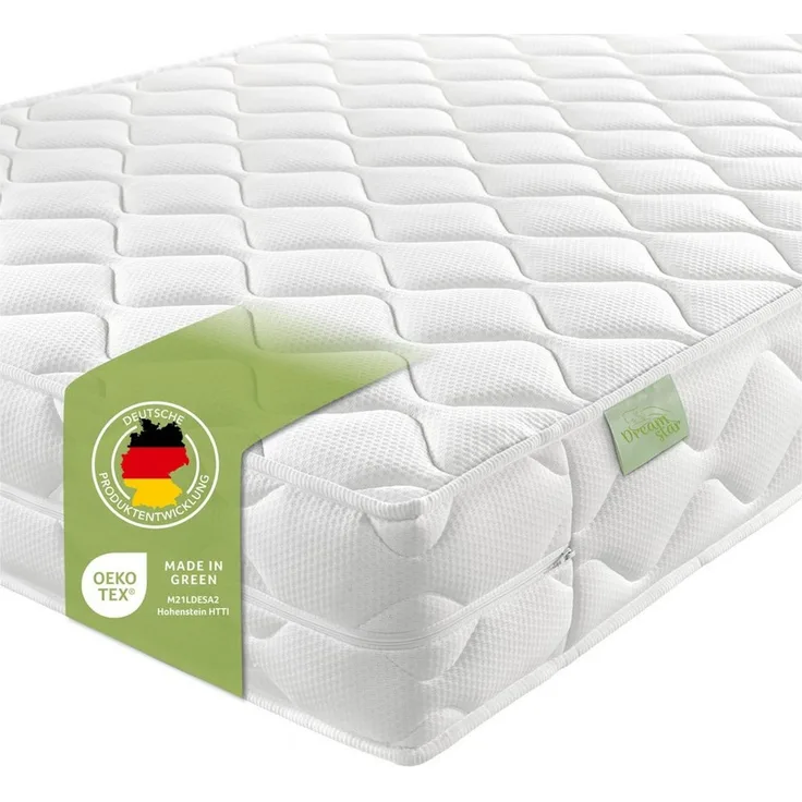 DREAMSTAR Ergo Flex Duo I orthopädische7-Zonen Kaltschaummatratze I 16 cm hoch I Öko-Tex Zertifiziert I Härtegrad 3 und 4 (H3 & H4) I Made in EU I 80x200 cm