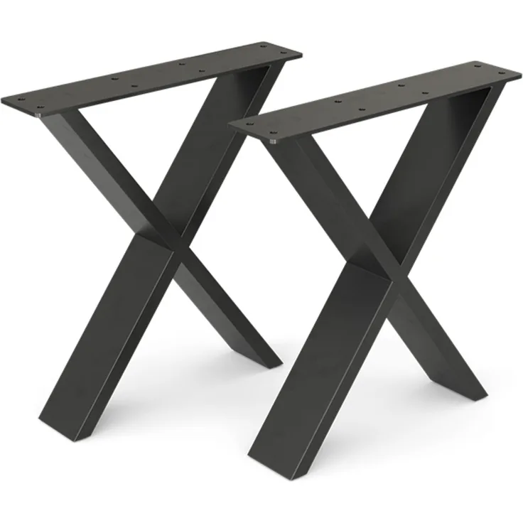 Tischbeine Schwarz 40 x 42 cm X-Form Vicco