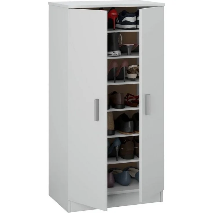 habeig Schuhschrank Dielenschrank, Schuhregal, Flurschrank, Kleiderschrank, weiß vielseitig einsetzbar – Bild 5