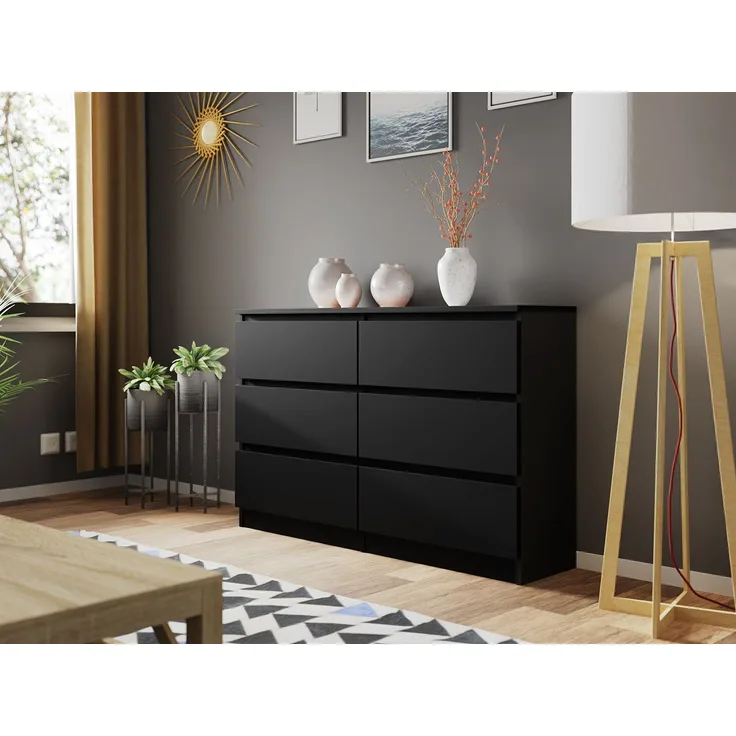 Mirjan24 Kommode Malwa M6 120, Schwarz