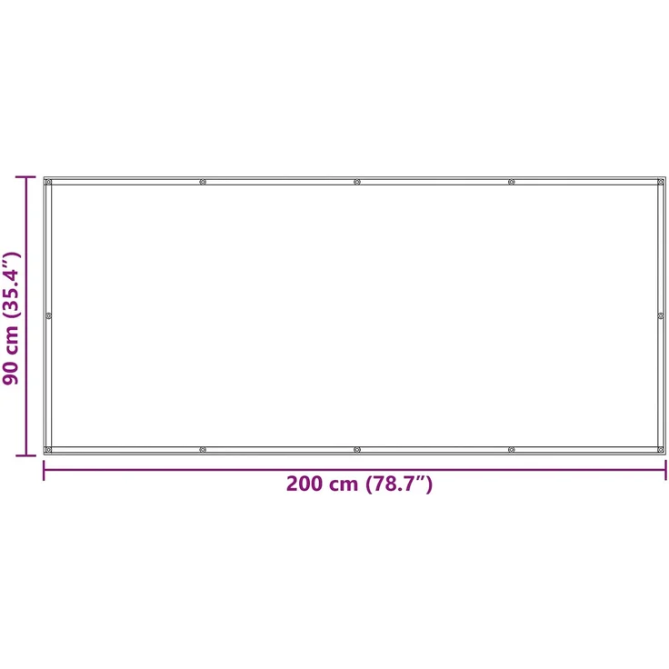 vidaXL Balkonsichtschutz Schwarz 90x200 cm 42030847 – Bild 6