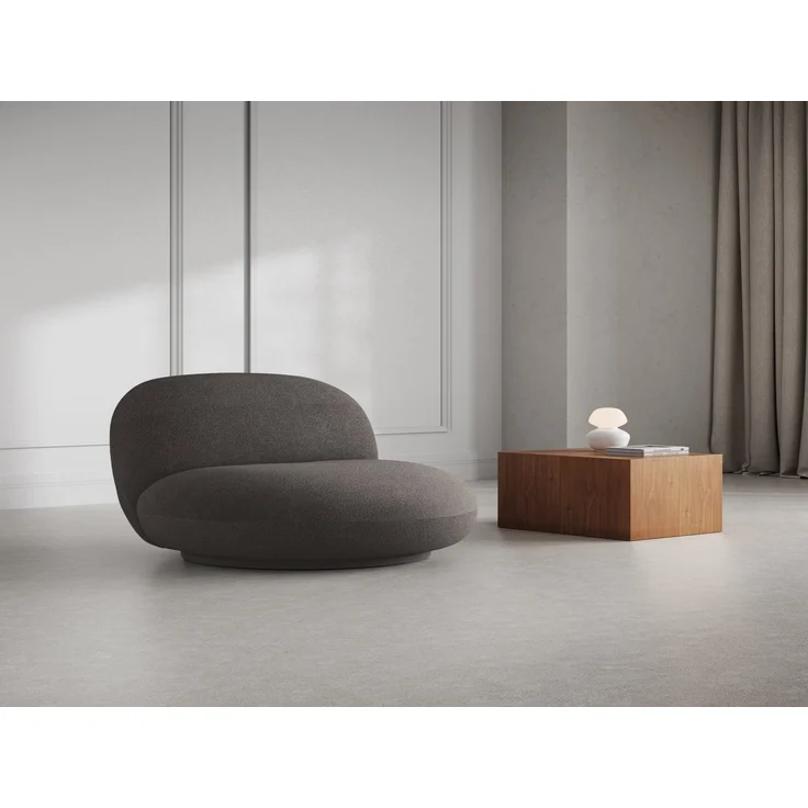 Micadoni Drehbarer Sessel Chuck Boucle Grau – Bild 5