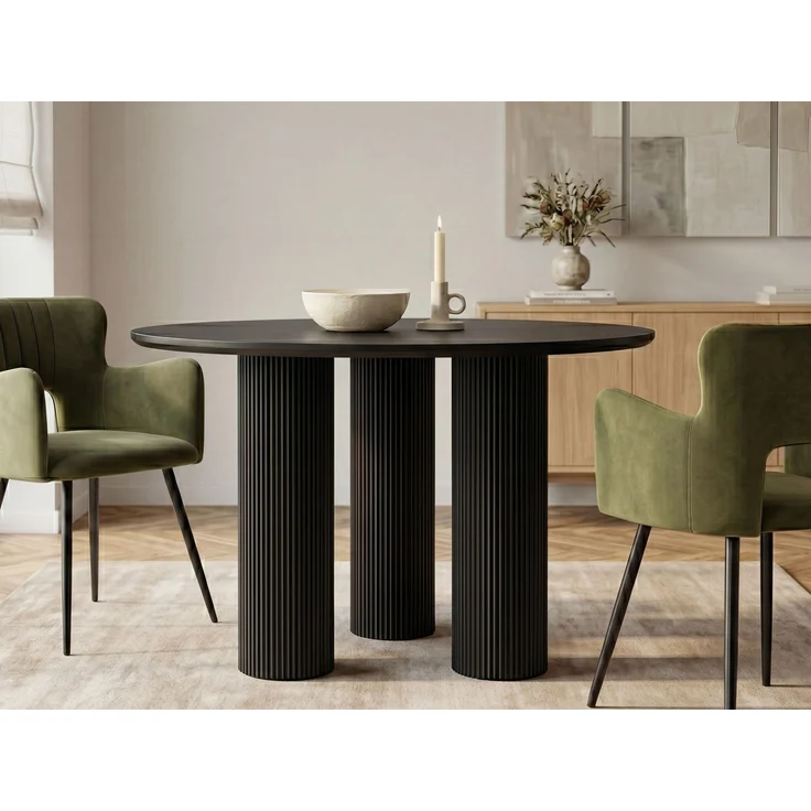 Esstisch TULEMALU Schwarz 120 cm 120 cm – Bild 3