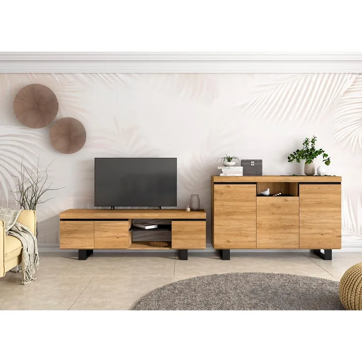Skraut Home Möbel-Set mit Sideboard und TV-Schrank, 160 x 40 x 92 cm