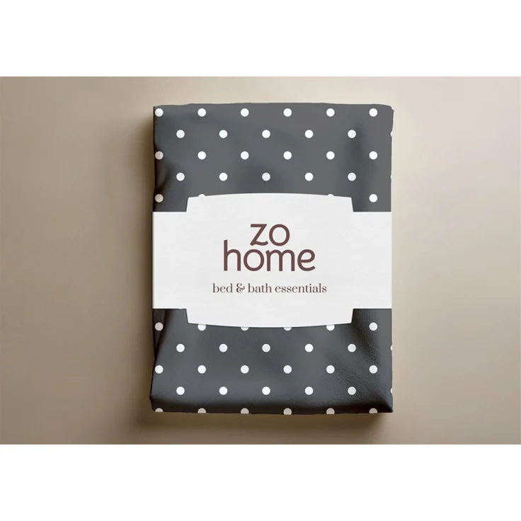 Zo! Home Cotton Bettwäsche 155x220 Punta di Cotone Pewter Grey Punkte anthrazit – Bild 5