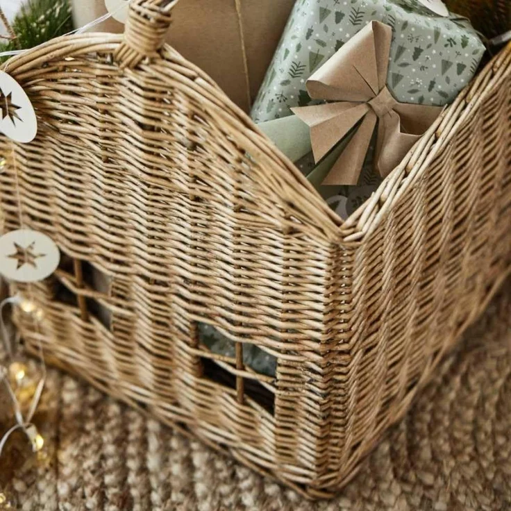 Weidenkorb Korb Korbhaus Haus Dekokorb mit Henkel Ib Laursen 29018-67 – Bild 6