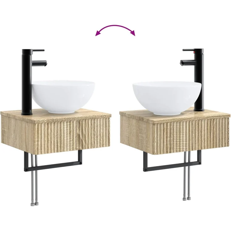 vidaXL Badezimmerschrank-Set 5 stk. Sonoma-Eiche 33 x 34,5 x 100 cm 3405965 – Bild 10