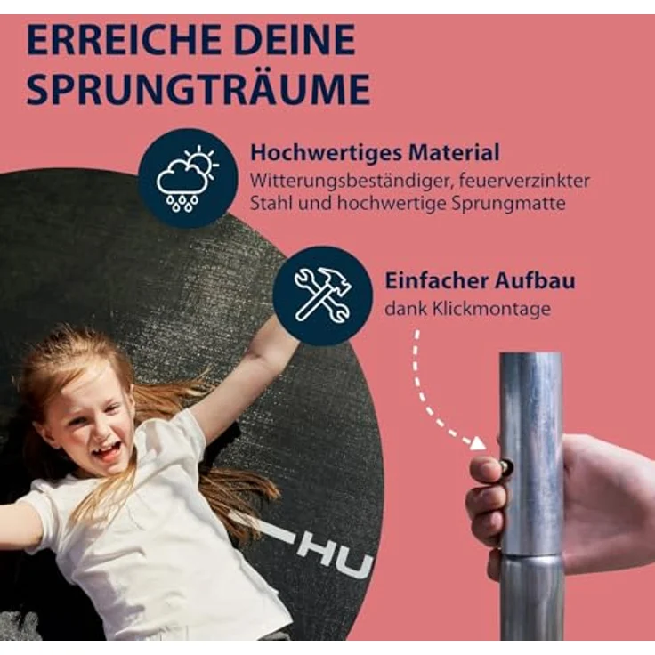 Hudora - Fantastic Trampolin 250V – Bild 5