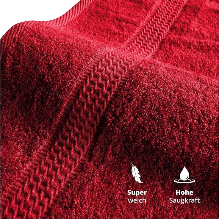 TRENDBUY24 Handtuch Set Handtücher Duschtücher Gästetücher Baumwolle Frottee Premium 4er Set, 100% Baumwolle (4-St), Duschtuch