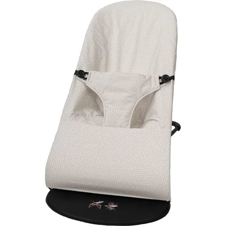Bezug für BabyBjörn Balance Soft Hängematte (ersetzt Originalpolster), hypoallergen, sehr weich, atmungsaktiv (Bio-Baumwolle, Sterne, Beige)
