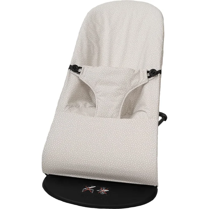 Bezug für BabyBjörn Balance Soft Hängematte (ersetzt Originalpolster), hypoallergen, sehr weich, atmungsaktiv (Bio-Baumwolle, Sterne, Beige) – Bild 1