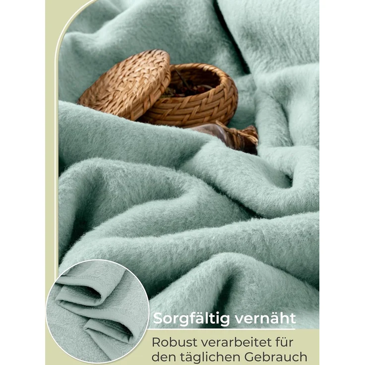 Wohndecke Kuscheldecke weich & flauschig – warme Baumwolldecke Überwurf Sofa, Laynenburg, Decke als Sofa-decke, Couchdecke, Wolldecke aus Baumwollmix – Bild 6