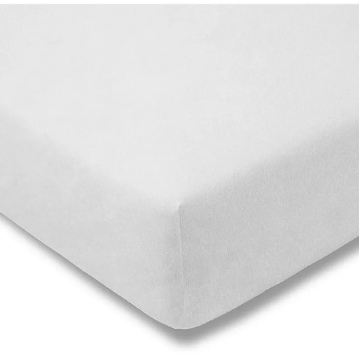 Estella Samt Velours Spannbetttuch 90x190 - 100x200 cm weiß (100)