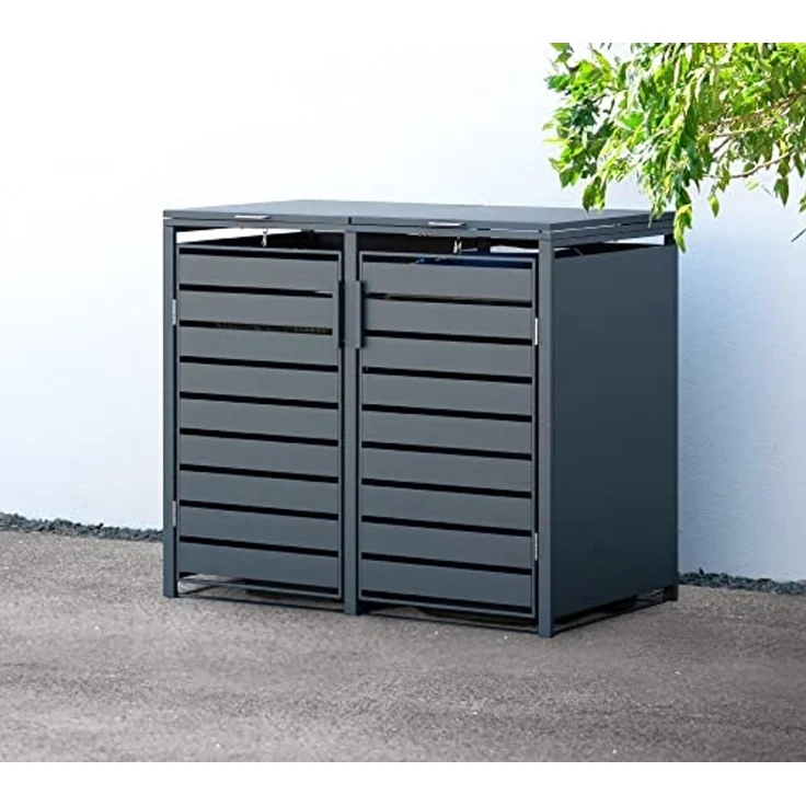 Westmann Metall Mülltonnenbox 2er Kubus | 2x 240 L – Bild 2