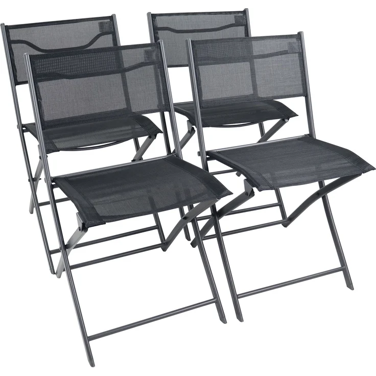 VCM Gartenstuhl Sumila 920263 Schwarz H. 79 x B. 45 x T. 46 cm – Bild 1