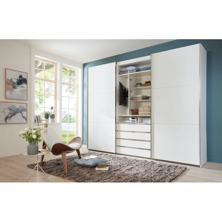 TV-Schrank >MAGIC< in WEISS - 300x236x65cm (BxHxT) – Bild 2