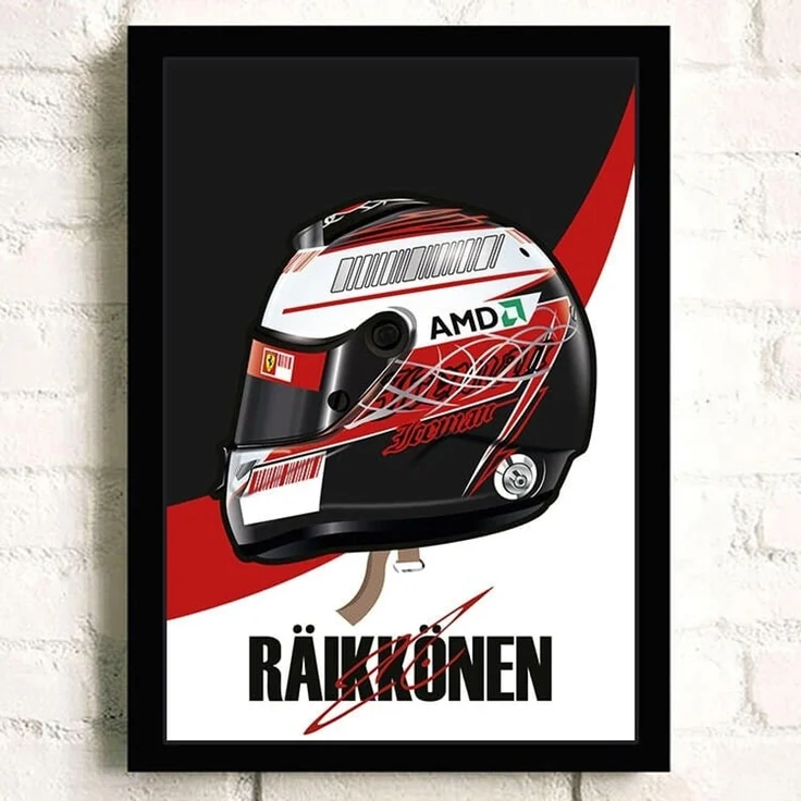 Poster Formel 1 Helm Rennfahrer Name Unterschrift · Deko Print ohne Rahmen - A Hamilton / 30x40 cm – Bild 6