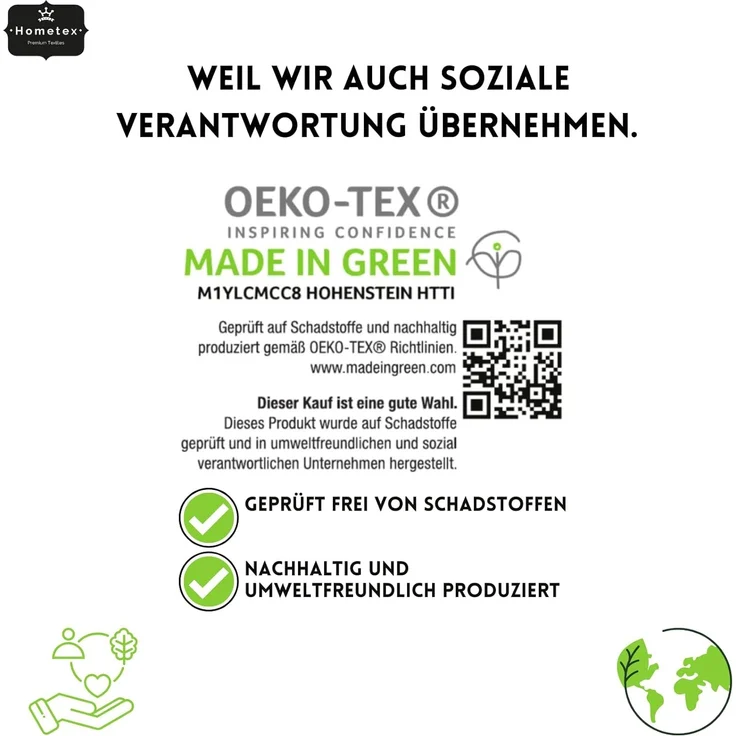 Hometex Premium Textiles Spannbettlaken Jersey Spannbettlaken 100% Baumwolle, Jersey, Gummizug: Rundumgummizug, Premium-Jersey Matratzenhöhe bis 23 cm – Bild 6