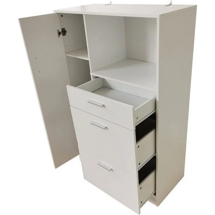 HTI-Line Küchenbuffet Küchenschrank Kombi L Blanca (Stück, 1-St, 1 Küchenschrank Kombi L Blanca) Küchenbuffet Mehrzweckschrank Mikrowellenschrank – Bild 2