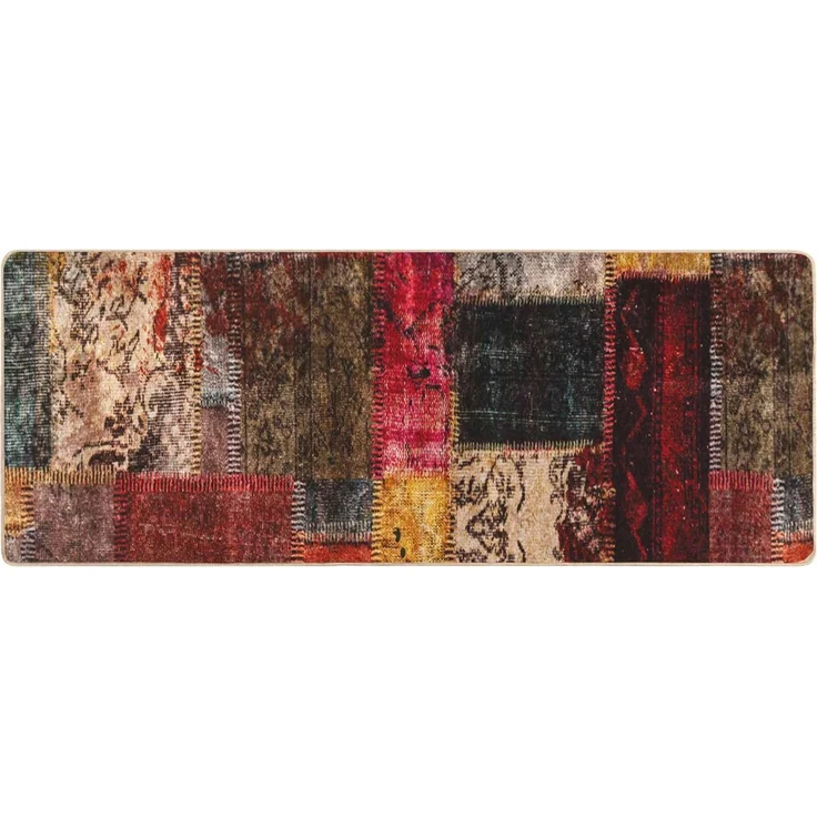 vidaXL Teppichläufer MARSA Mehrfarbig 200 x 80 cm Polyester und PVC 42023243 – Bild 2