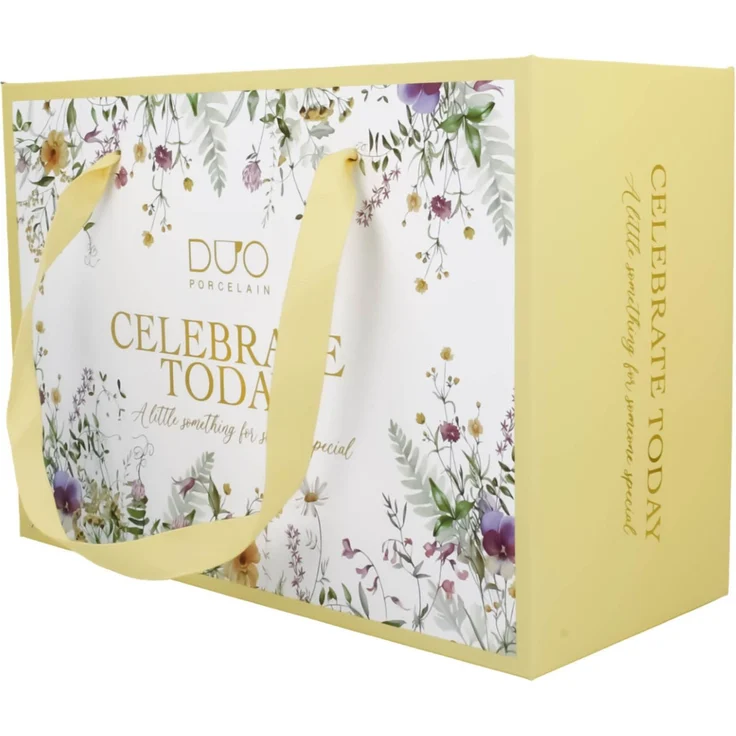 DUO 2er-Set Tassen PANSY, 250 ml mit Untertassen, New Bone China Porzellan, in Geschenkbox – Bild 7