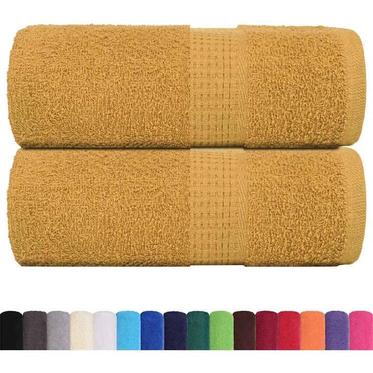 vidaXL Waschtücher FROGN 2 Stk. Gold 30x30 cm 360 g/m² 136800