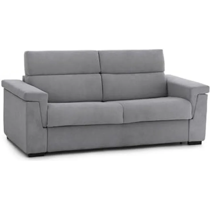 Talamo Italia - 2-Sitzer Schlafsofa Prospera, Schlafsofa fürs Wohnzimmer, gepolstert, abnehmbar, 100% Made in Italy-Qualität, 185x95 h100 cm, Grau