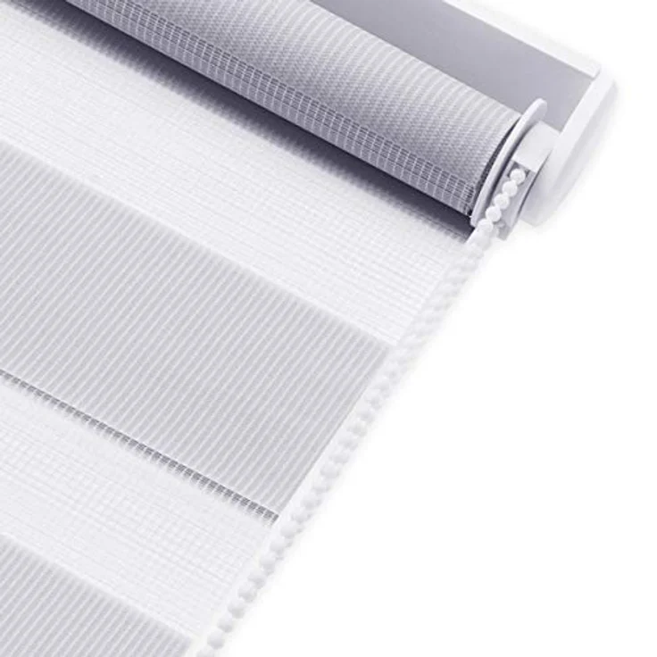 Deswell Doppelrollo Klemmfix ohne Bohren Grau B50 x H150 cm (Stoffbreite 46cm) Rollos für Fenster ohne Bohren für Fenster mit Lichtdurchlässig & Verdunkelnd/Höhe Stufenlos Verstellbar – Bild 10