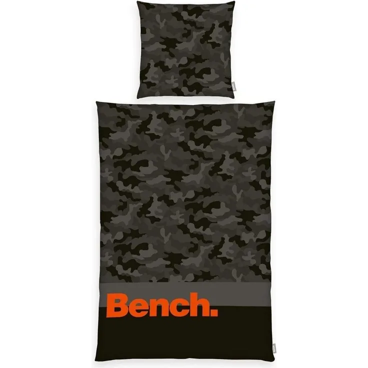 Herding Renforcé BENCH Bettwäsche "camouflage" Made in Green Bettbezug 135x200 cm Kopfkissenbezug 80x80 cm