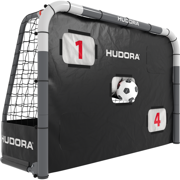 Hudora 'RoCo 180' Fußballtor mit Torwand, Stahl schwarz, 180x120 cm – Bild 3