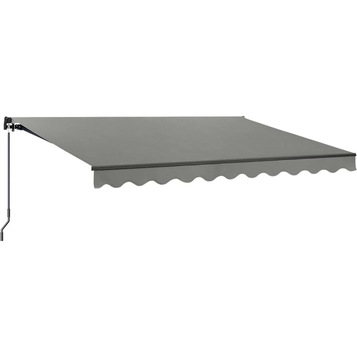 STEELSØN 'Kestria' Gelenkarmmarkise 400x250 cm, grau, wetterfest und blickdicht, Markise mit Aluminium-Kassette und Wandhalterung, Balkonmarkise mit Handkurbel – Bild 2
