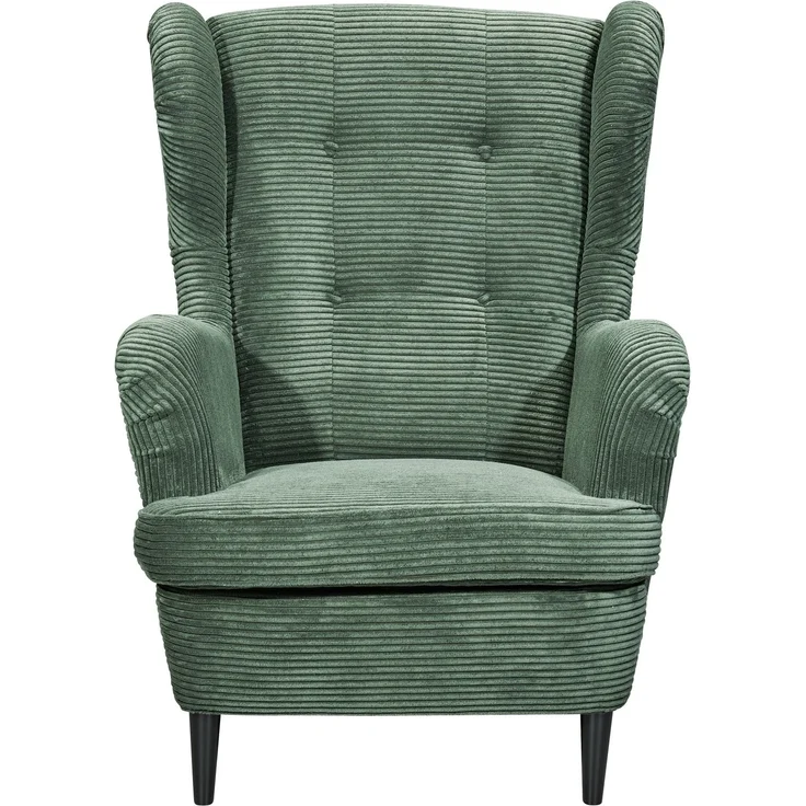 Ohrensessel >OSKAR< (Sessel und Hocker) in winter moss - 78x102x98 (BxHxT) – Bild 5
