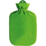 Sänger Wärmflasche 2,0 l, grün Fleecebezug