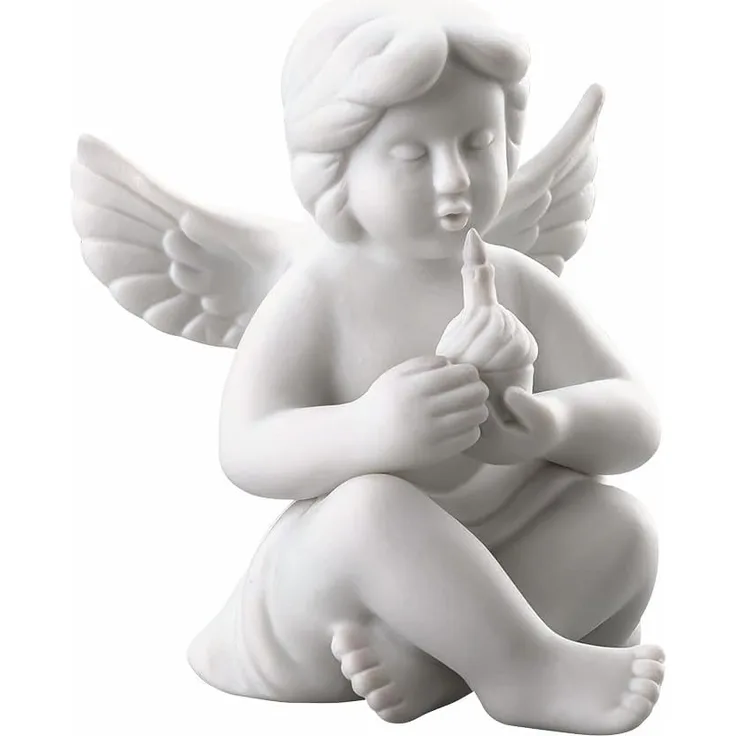 Rosenthal Selection Engel mit GebTagskuch. Klein Weiss Matt